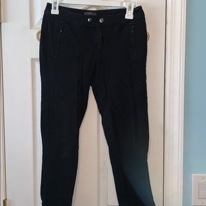 Black, skinny, dress pants.